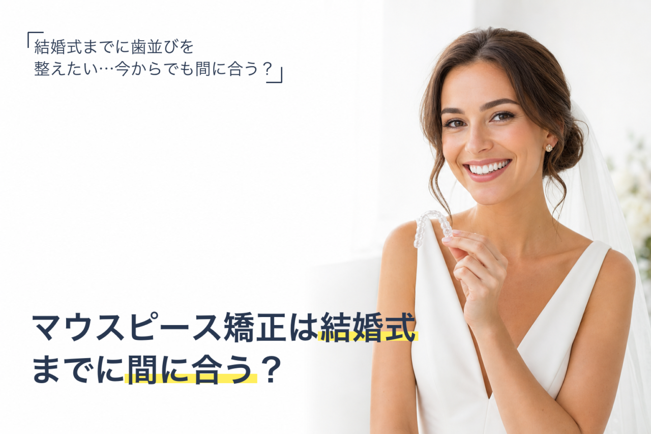 結婚式までにマウスピース矯正が間に合うか考える花嫁