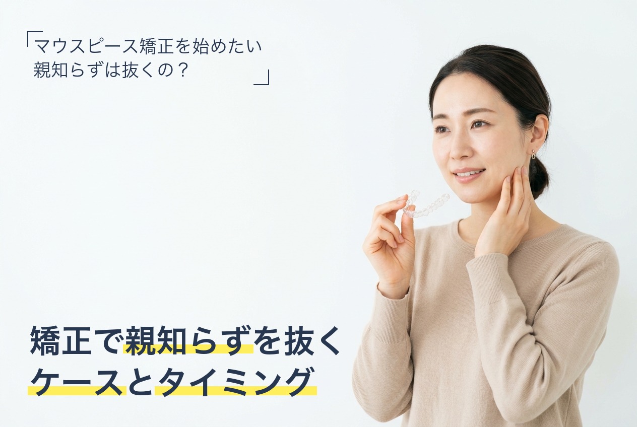 マウスピース矯正で親知らずを抜くケースとタイミング